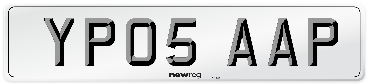 YP05 AAP Number Plate from New Reg